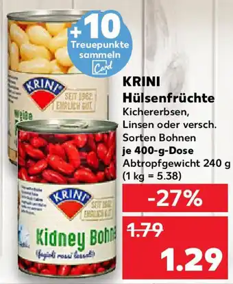 Kaufland KRINI Hülsenfrüchte Angebot