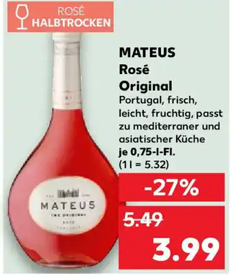 Kaufland MATEUS Rosé Original Angebot