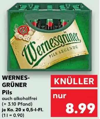 Kaufland WERNES- GRÜNER Pils Angebot