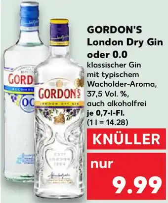 Kaufland GORDON'S London Dry Gin oder 0.0 Angebot