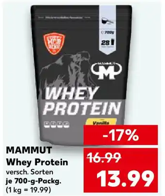 Kaufland MAMMUT Whey Protein Angebot