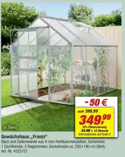 toom Baumarkt Gewächshaus,,Franzi❝ Angebot