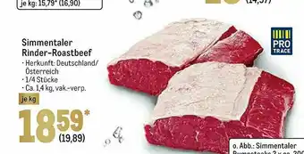 METRO Pro Trace Simmentaler Rinder-roastbeef Angebot