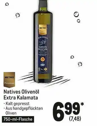 METRO Metro Premium Natives Olivenöl Extra Kalamata Angebot