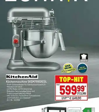 METRO Kitchenaid Küchenmaschine 5ksm7990xesl Angebot