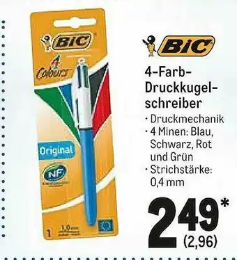 METRO Bic 4-farb-druckkugelschreiber Angebot