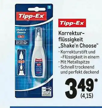 METRO Tipp-ex Korrekturflüssigkeit „shake'n Choose“ Angebot