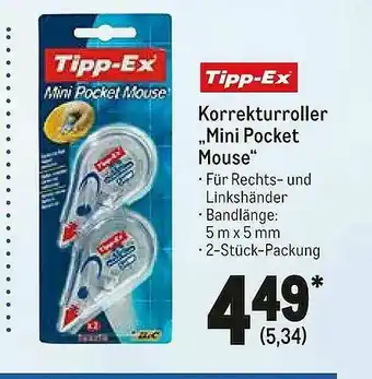 METRO Tipp-ex Korrekturroller „mini Pocket Mouse“ Angebot