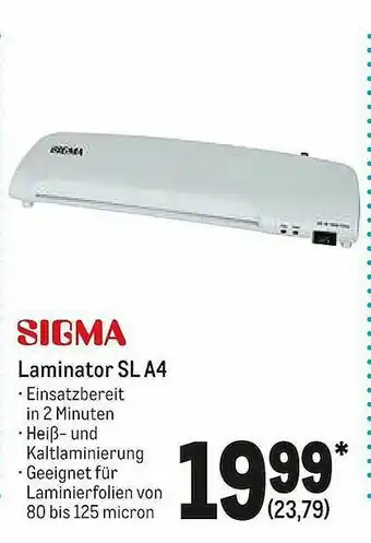 METRO Sigma Laminator Sl A4 Angebot