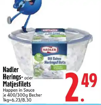 Edeka Nadler Herings- oder Matjesfilets Angebot