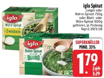 Edeka iglo Spinat Angebot