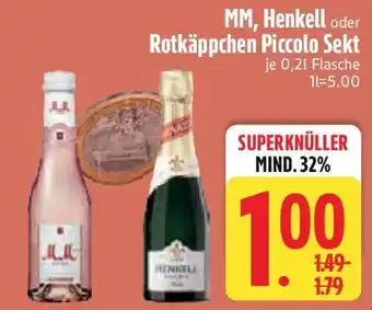 Edeka MM, Henkell oder Rotkäppchen Piccolo Sekt Angebot