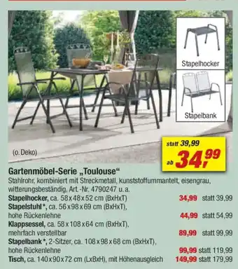 toom Baumarkt Gartenmöbel-Serie „,Toulouse" Angebot