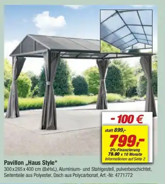 toom Baumarkt Pavillon,,Haus Style" Angebot