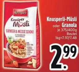 Edeka Knusperli-Müsli oder Granola Angebot