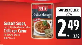 Edeka Gulasch Suppe oder Chilli con Carne Angebot