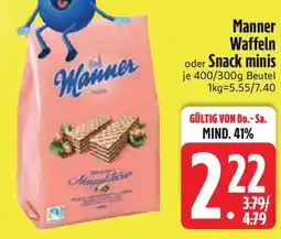 Edeka Manner Waffeln oder Snack minis Angebot