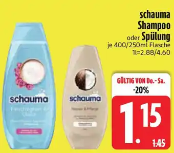 Edeka schauma Shampoo oder Spülung Angebot