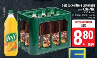 Edeka deit zuckerfreie Limonade oder Cola-Mix Angebot