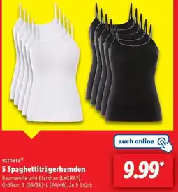 Lidl esmara 5 Spaghettiträgerhemden Angebot