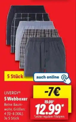 Lidl LIVERGY 5 Webboxer Angebot