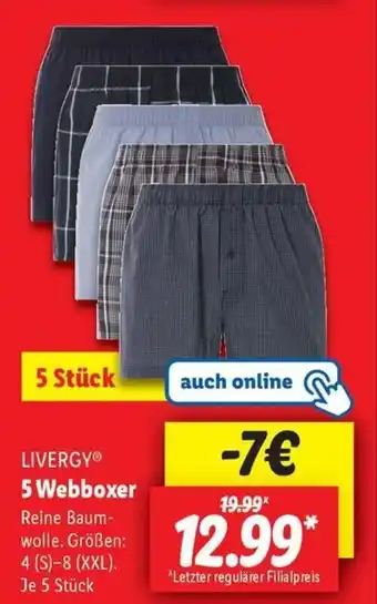 Lidl LIVERGY 5 Webboxer Angebot