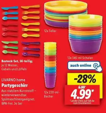 Lidl LIVARNO home Partygeschirr Angebot