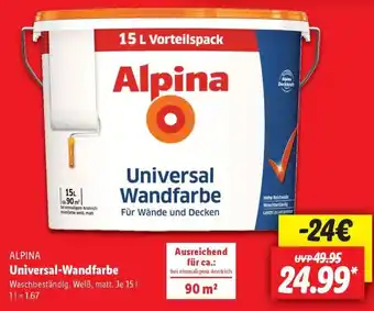 Lidl ALPINA Universal Wandfarbe Angebot