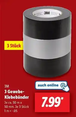 Lidl 3M 3 Gewebe- Klebebänder Angebot