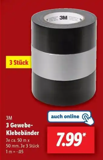 Lidl 3M 3 Gewebe- Klebebänder Angebot