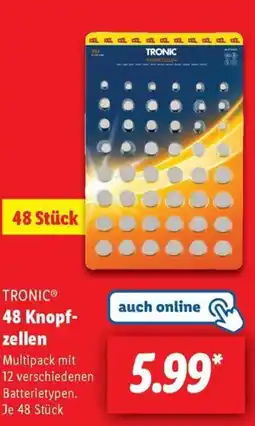 Lidl TRONIC 48 Knopf- zellen Angebot