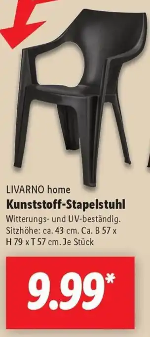 Lidl LIVARNO home Kunststoff-Stapelstuhl Angebot