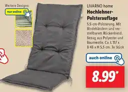 Lidl LIVARNO home Hochlehner- Polsterauflage Angebot