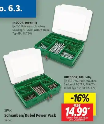 Lidl SPAX Schrauben/Dübel Power Pack Angebot