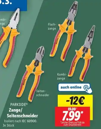 Lidl PARKSIDE Zange/ Seitenschneider Angebot