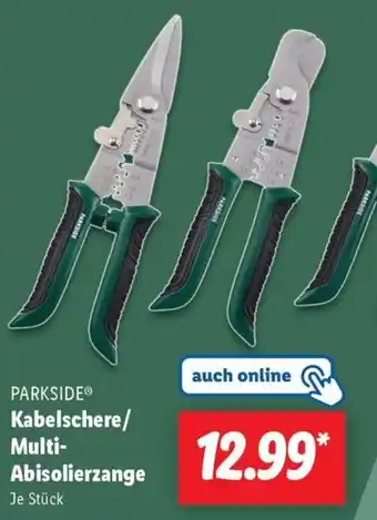 Lidl PARKSIDE Kabelschere/ Multi- Abisolierzange Angebot