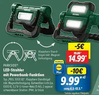 Lidl PARKSIDE LED-Strahler mit Powerbank-Funktion Angebot