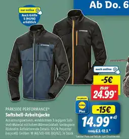 Lidl PARKSIDE PERFORMANCE Softshell-Arbeitsjacke Angebot