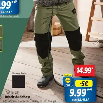 Lidl PARKSIDE Arbeitsbundhose Angebot