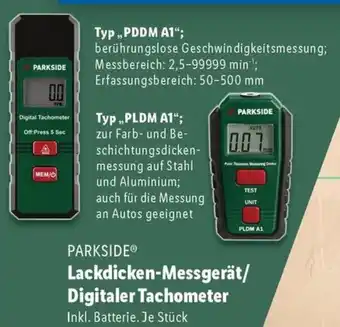 Lidl PARKSIDE Lackdicken-Messgerät/ Digitaler Tachometer Angebot