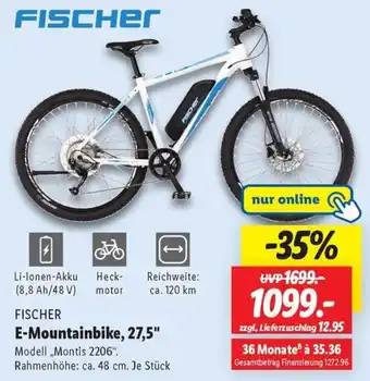 Lidl FISCHER E-Mountainbike, 27,5 Angebot