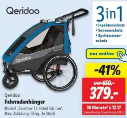 Lidl Qeridoo Fahrradanhänger Angebot