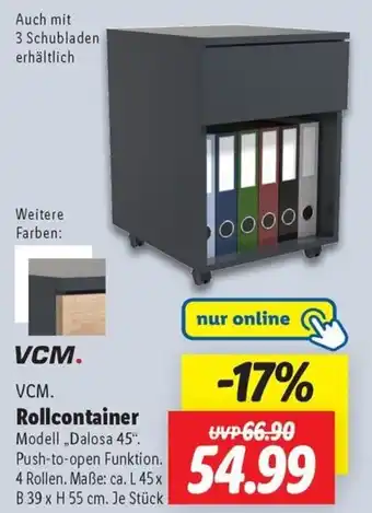 Lidl VCM. Rollcontainer Angebot