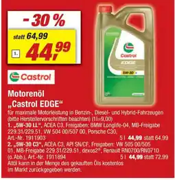 toom Baumarkt Castrol Motorenöl ,,Castrol EDGE" Angebot