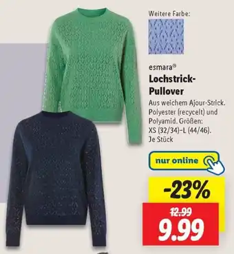 Lidl esmara Lochstrick- Pullover Angebot