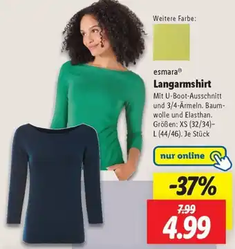 Lidl esmara Langarmshirt Angebot