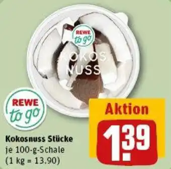 REWE REWE to go Kokosnuss Stücke Angebot