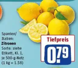 REWE Spanien/ Italien Zitronen Angebot