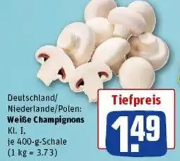 REWE Weiße Champignons Angebot