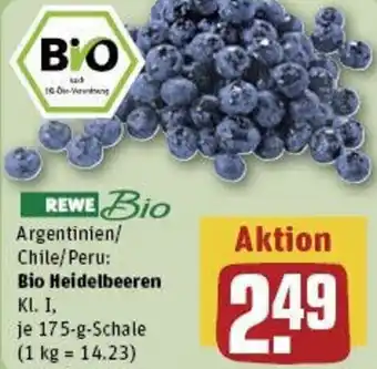 REWE REWE Bio Bio Heidelbeeren Angebot